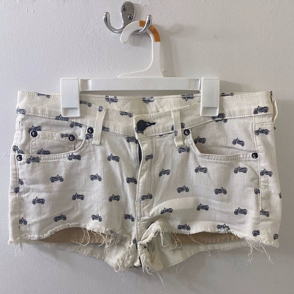 Motorcycle Print Shorts